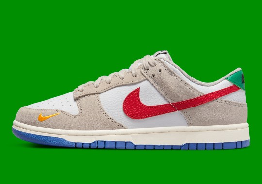 “Light Iron Ore” Suede And Multi-Color Accents Share This Nike Dunk Low