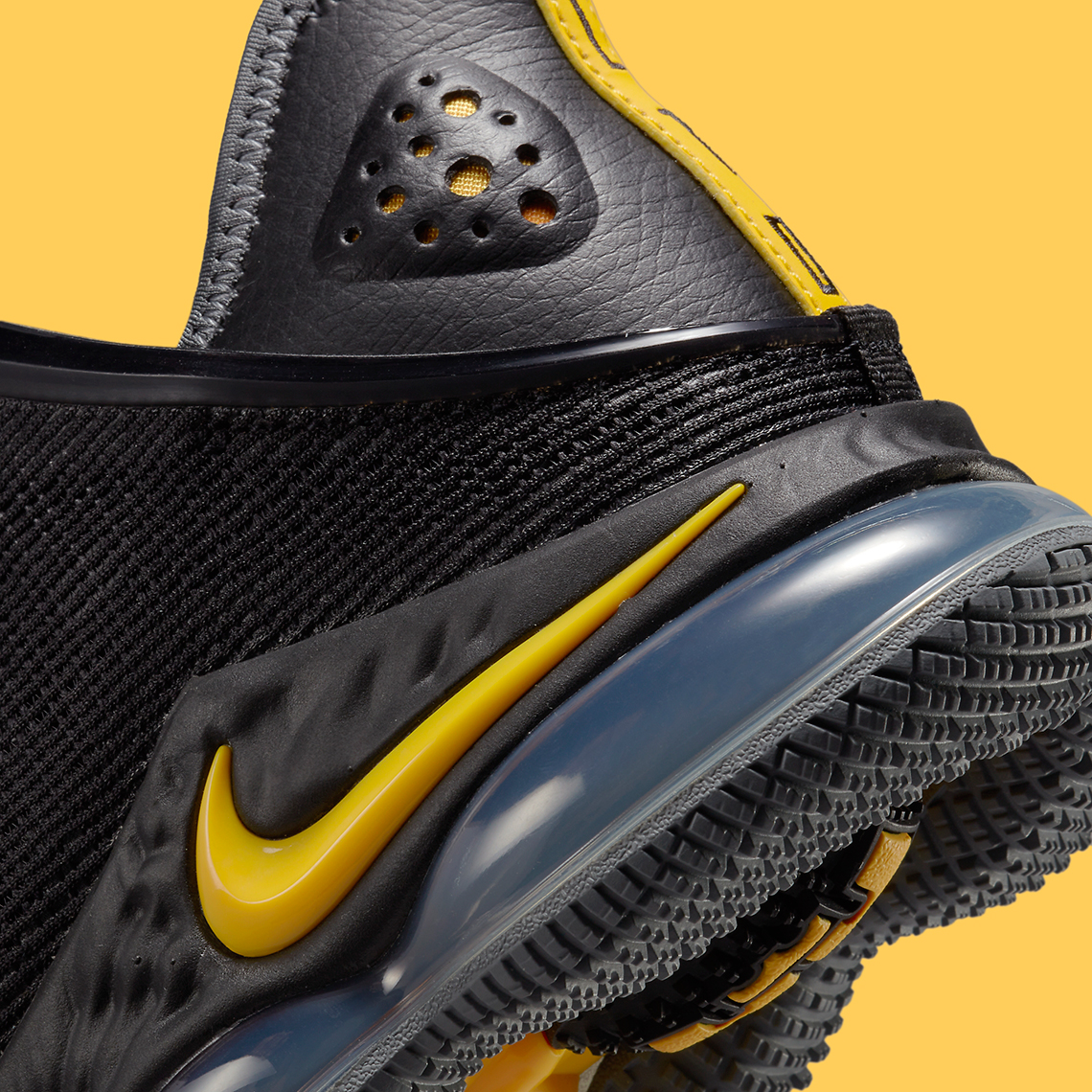 black and yellow lebrons