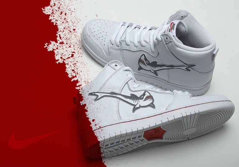 Oski x Nike SB Dunk High \'Great White Shark\' (style DC8908-105) M 10, W 11.5 Nike SB Dunk High Pro ISO x Oski Great White Shark 2022  main image 2