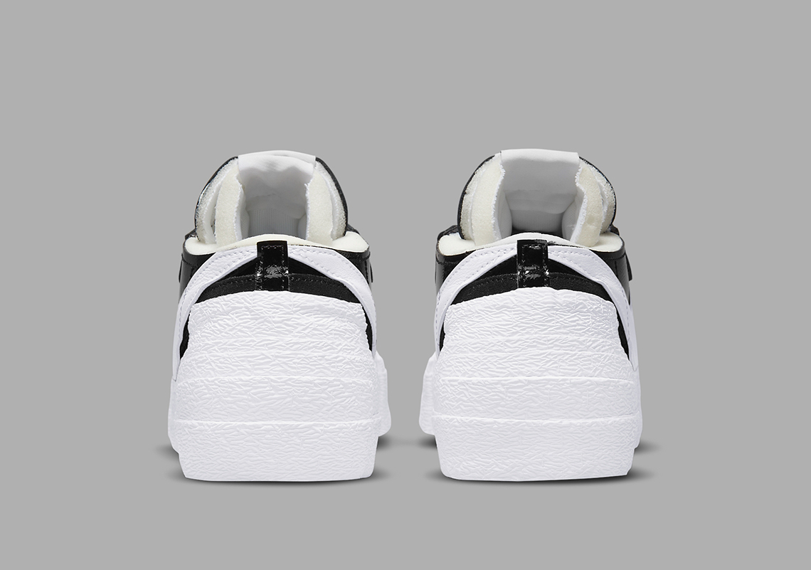 Sacai Nike Blazer Low Black White Dm6443 001 3