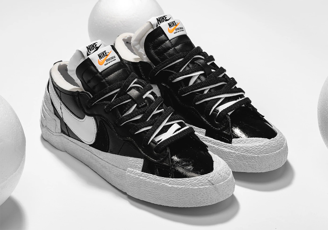 carrete Vigilancia Sudán sacai x Nike Blazer Low "White/Black Patent" Release | SneakerNews.com
