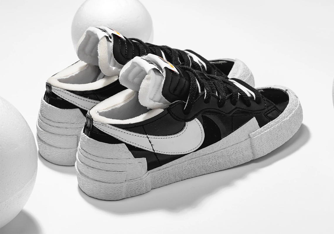 sacai nike blazer black white patent store list 8