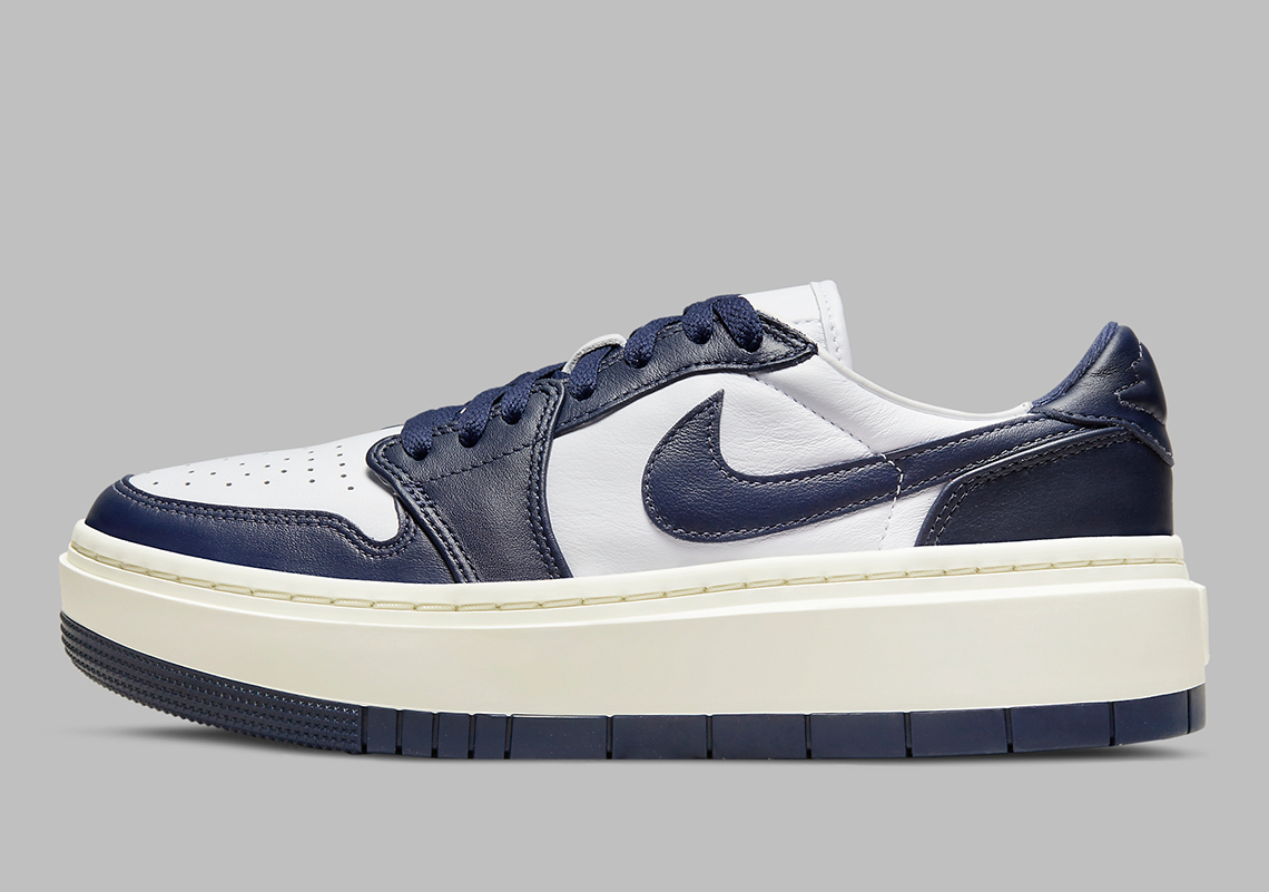 The Air Jordan 1 Low Elevate Tones It Down In Navy And White