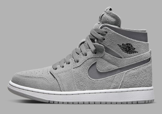 This Air Jordan 1 Zoom CMFT Is Built Almost Entirely Out Of Grey Suede