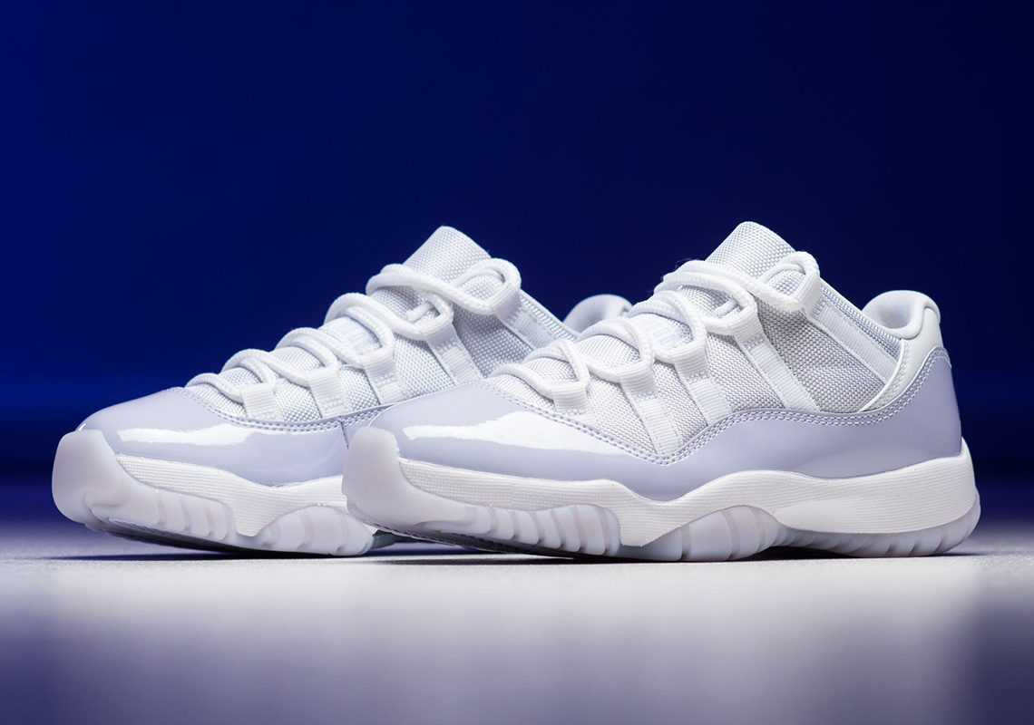 all white jordan 11 low top