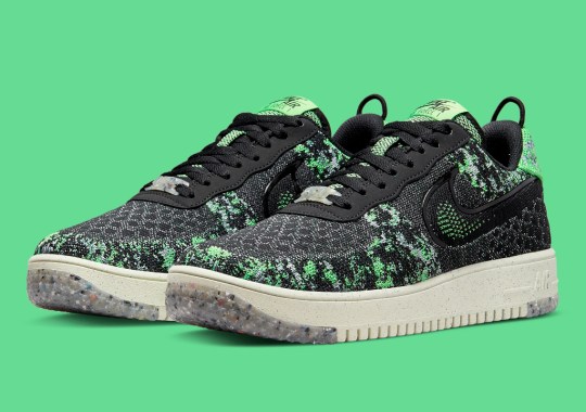 The Nike Air Force 1 Crater Flyknit Takes On A “Black/Volt” Makeover