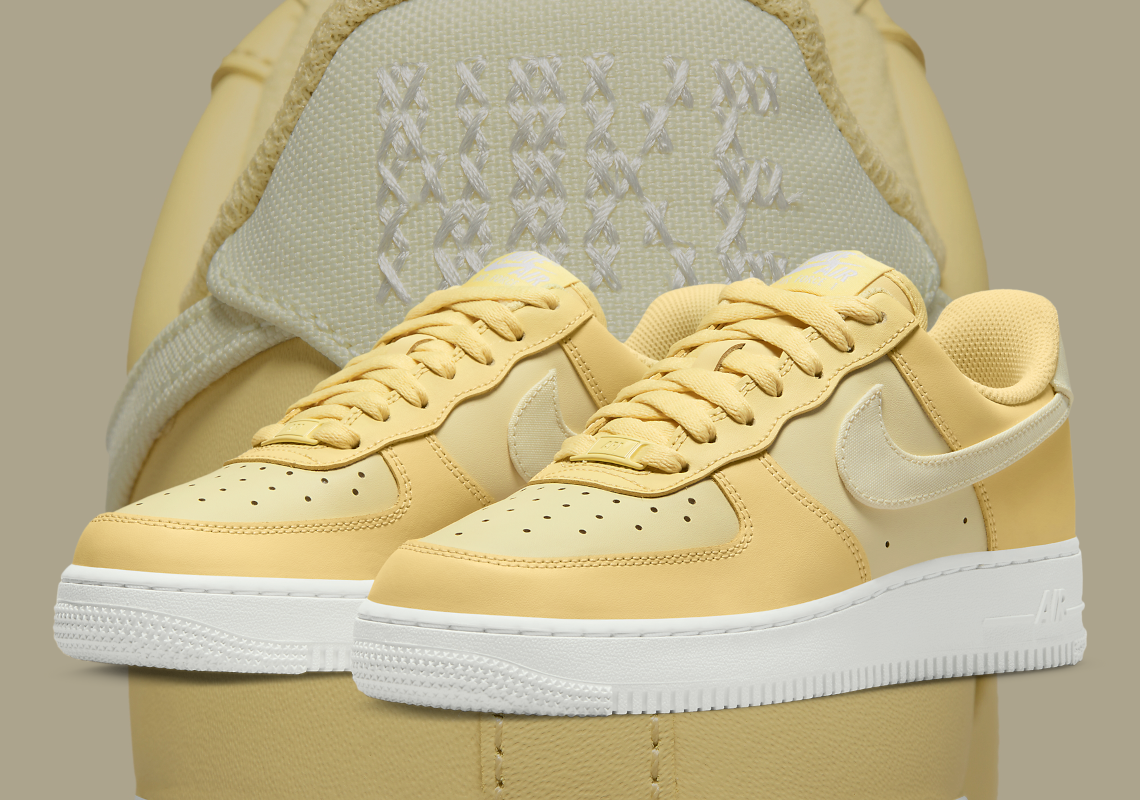 This Seasonal Nike Air Force 1 Low Features Cross-Stitched Branding On The Heel