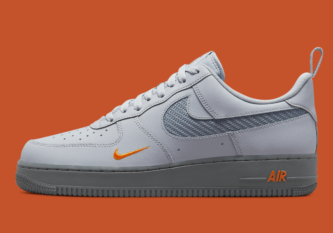 Air force 1 with best sale orange swoosh