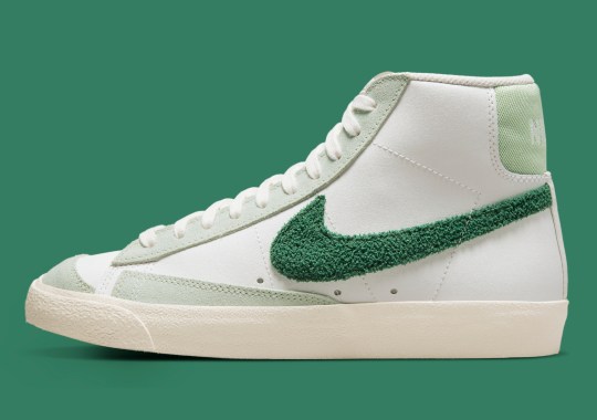 Shaggy Swooshes Appear On The nike birch Blazer Mid '77