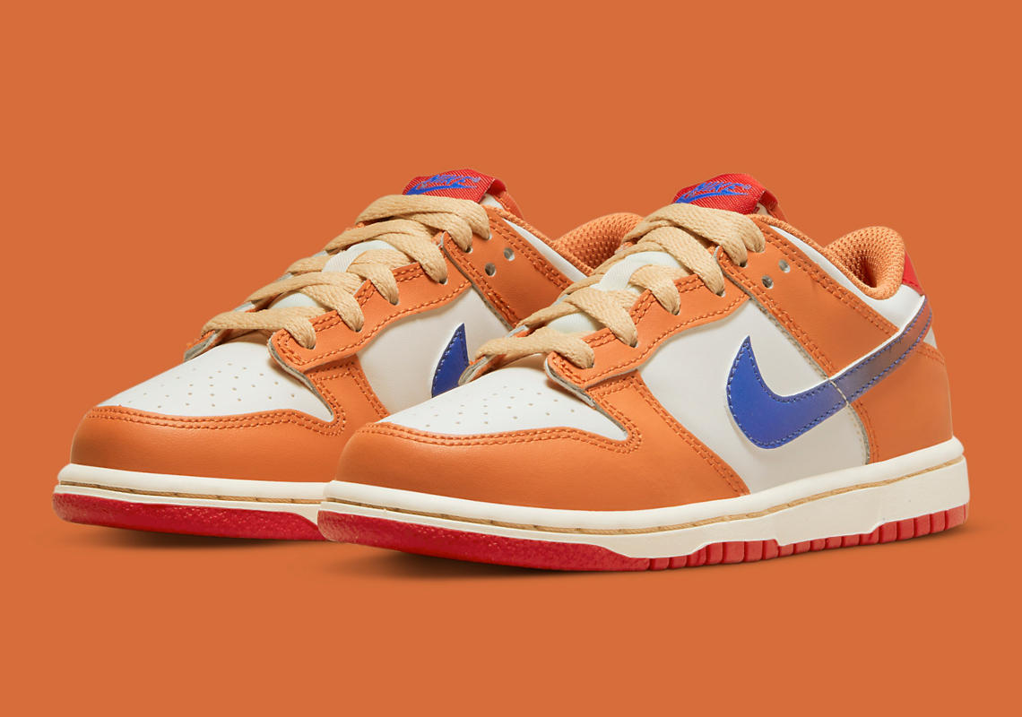 orange blue nike dunks