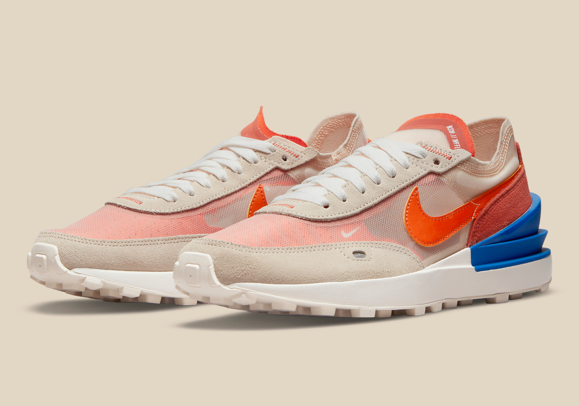 nike waffle blue orange