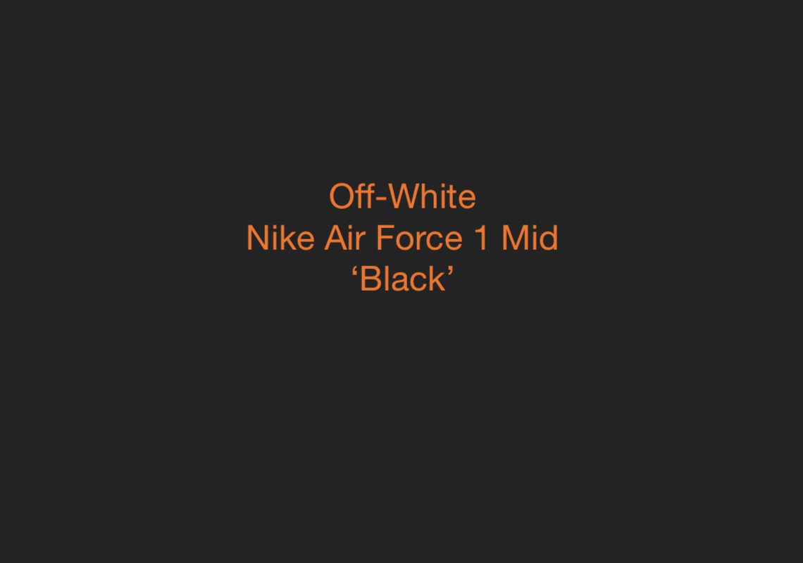 ✓SHIP TODAY 2022 Off-White x Nike Aid Force 1 Mid 4-14 Black Clear  DO6290-001