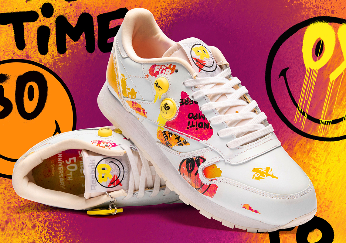 reebok SEMI Celebrates The 50th Anniversary Of The SMILEY With The Classic Leather Pump