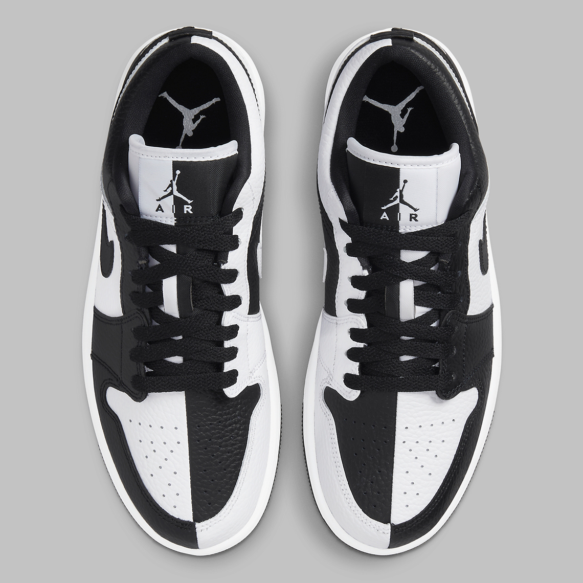 black and white jordan one lows