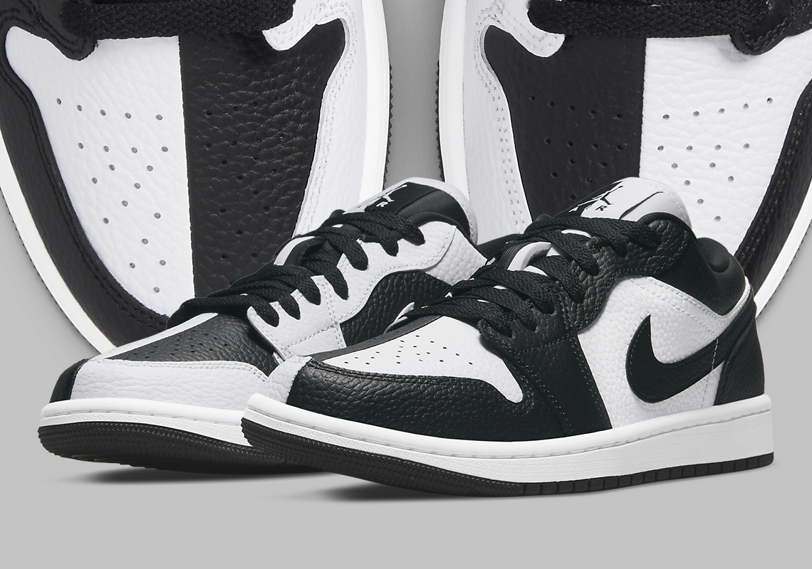 nike air jordan 1 low black and white