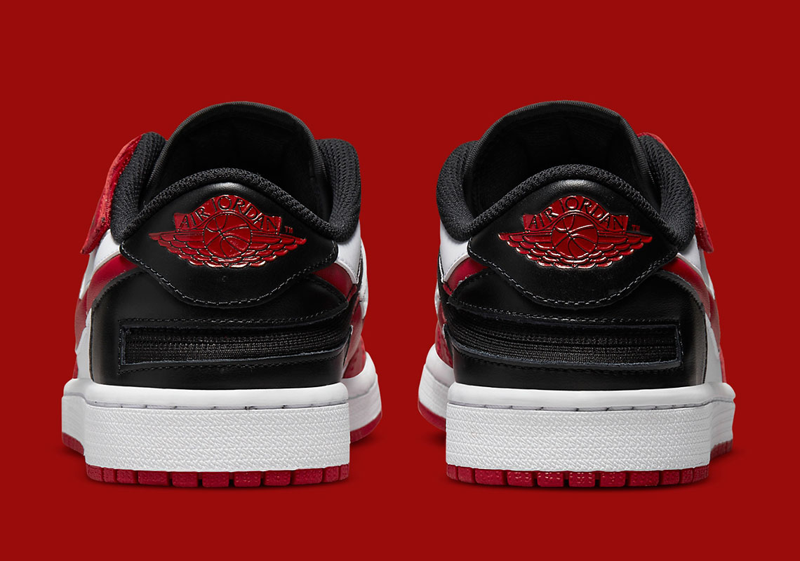 Air Jordan 1 Low Flyease Red Black Release Date 5