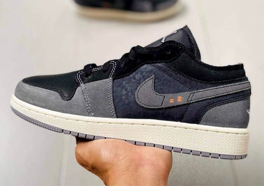 The Air Jordan 1 Low "Inside Out" Appears In A Black/Grey Base