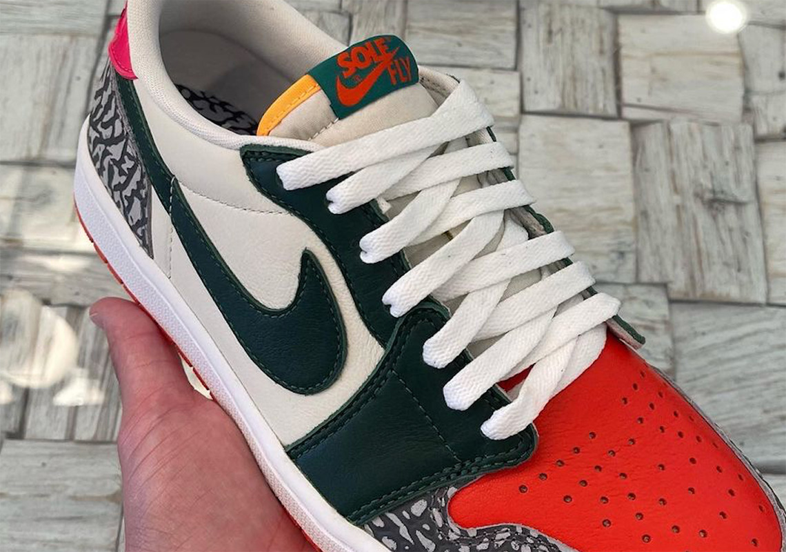 First Look At The Air Jordan 1 Low OG "What The SoleFly" Sample