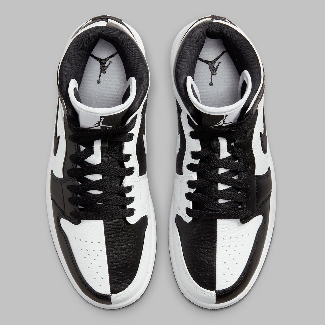 Air Jordan 1 Mid Split White Black 