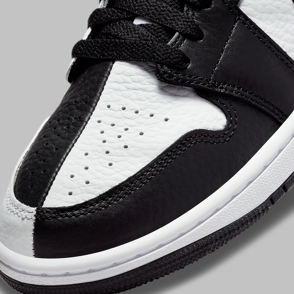 Air Jordan 1 Mid Split White Black 7