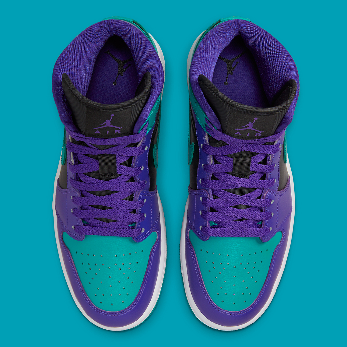 Air Jordan green and purple jordan 1 1 Mid Womens Purple Teal BQ6472-502 | SneakerNews.com