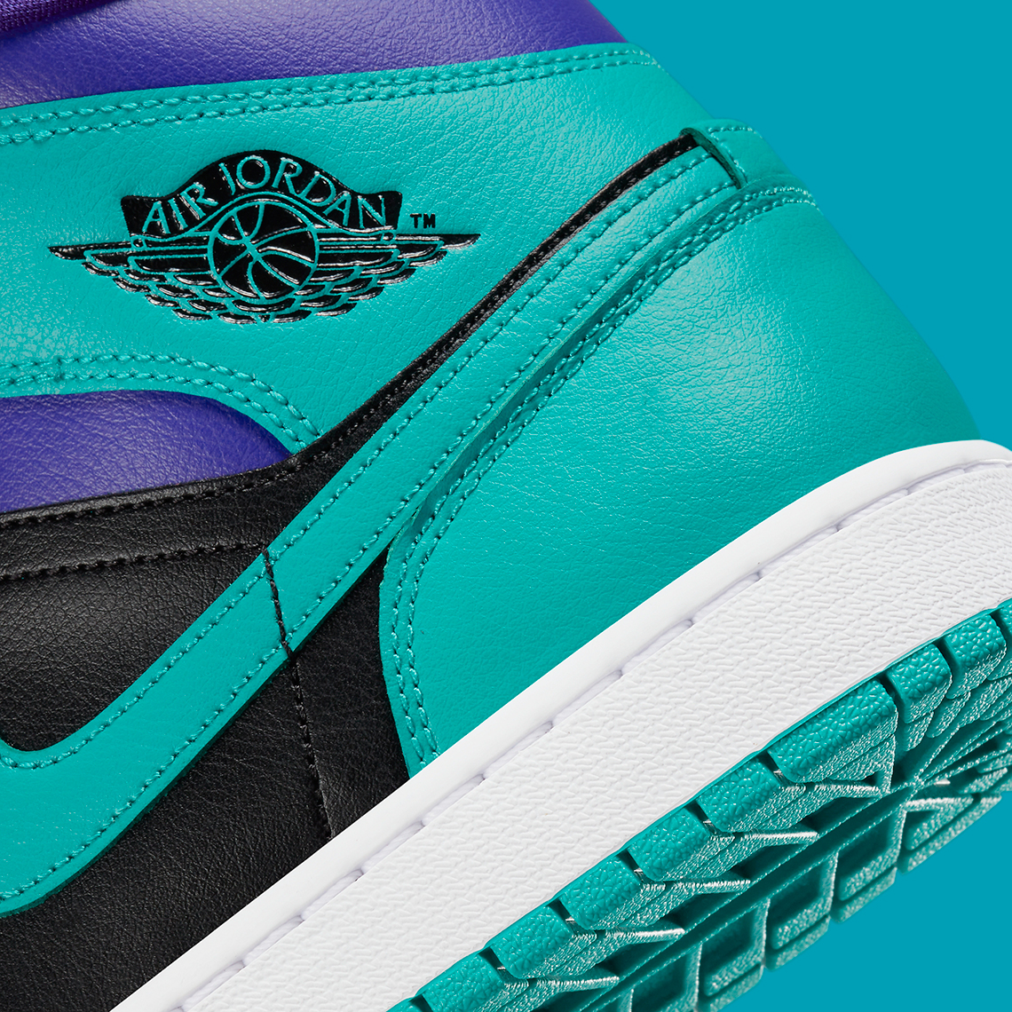 Air Jordan 1 Mid Womens Purple Teal Bq6472 502 3