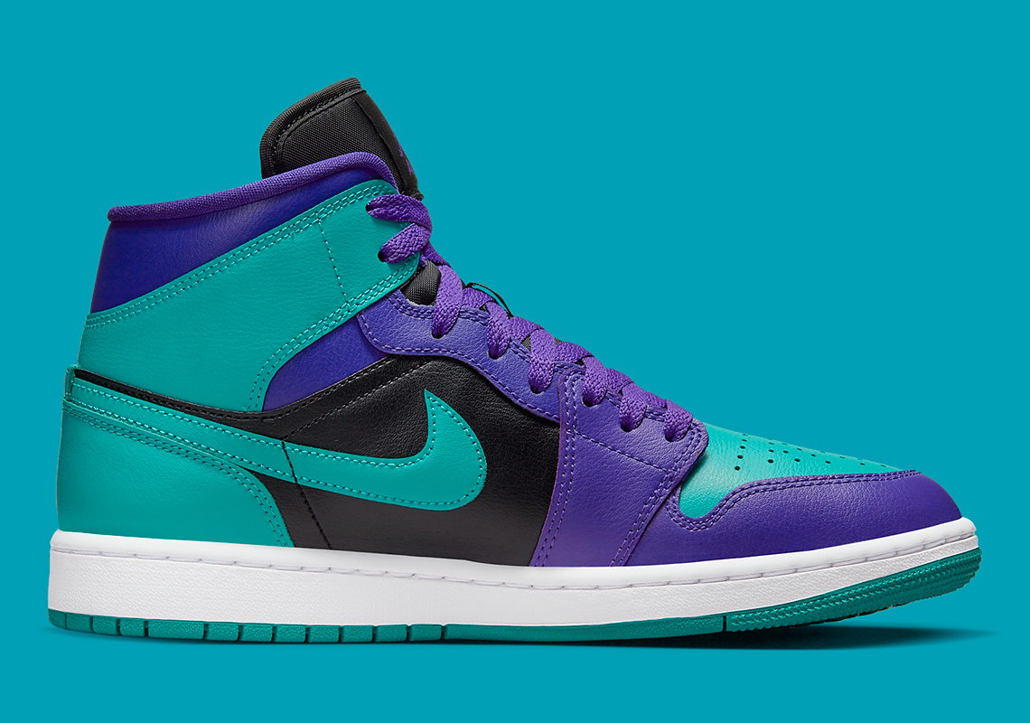 Air Jordan 1 Mid Womens Purple Teal 