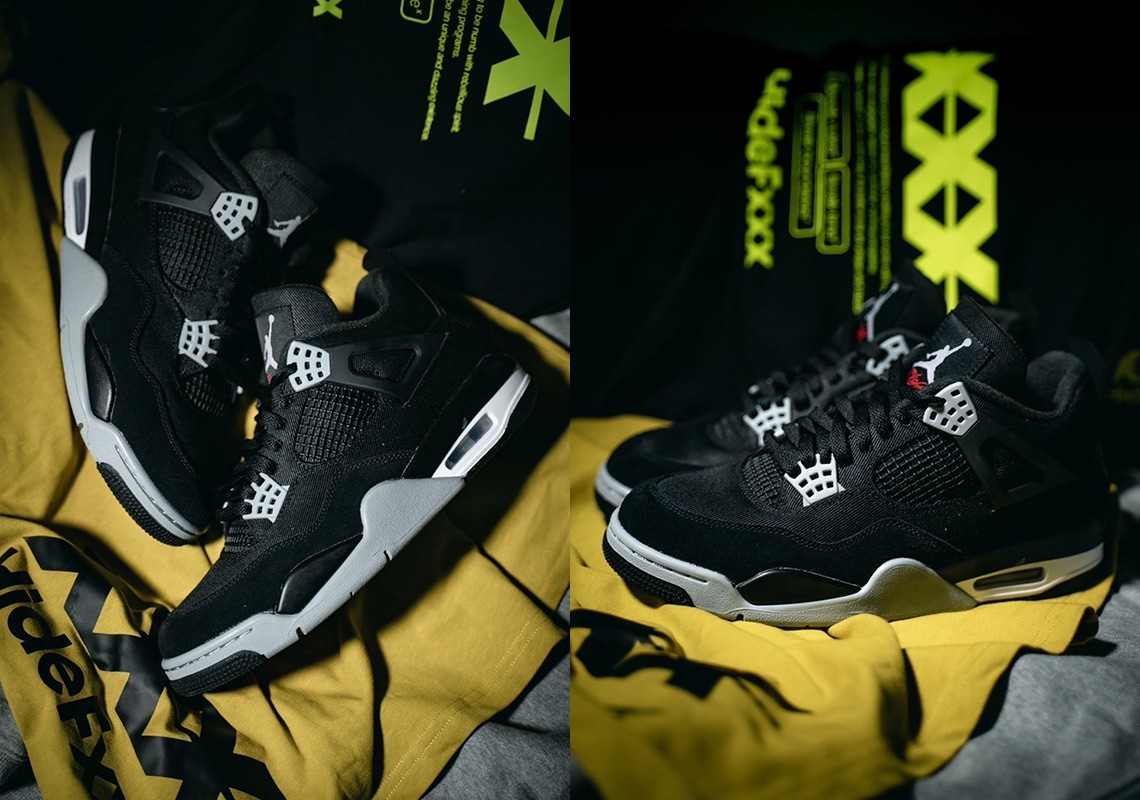 Black Canvas Jordan 4 DH7138-006