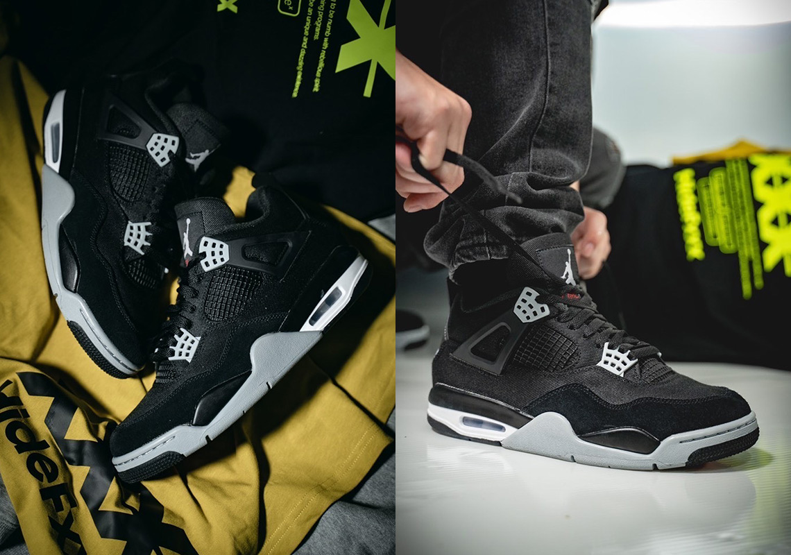Problema perfil palo Black Canvas" Jordan 4 DH7138-006 | SneakerNews.com