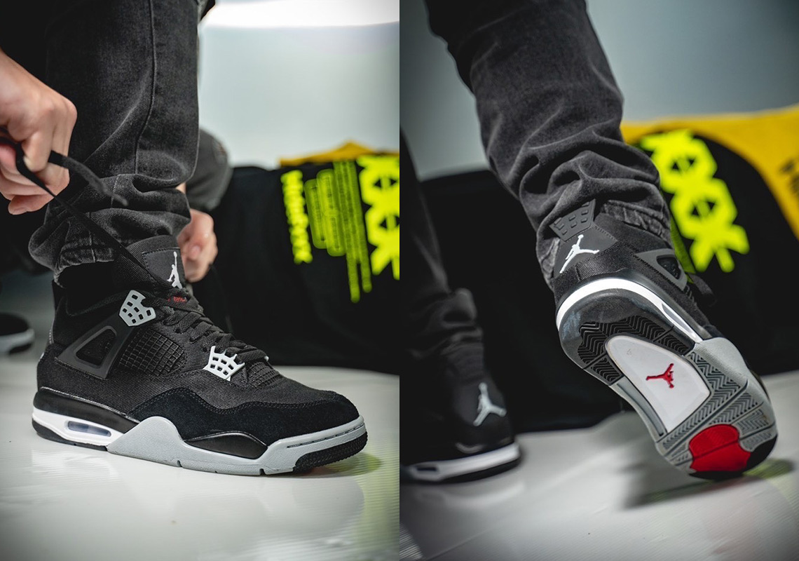 Air Jordan 4 Black Canvas