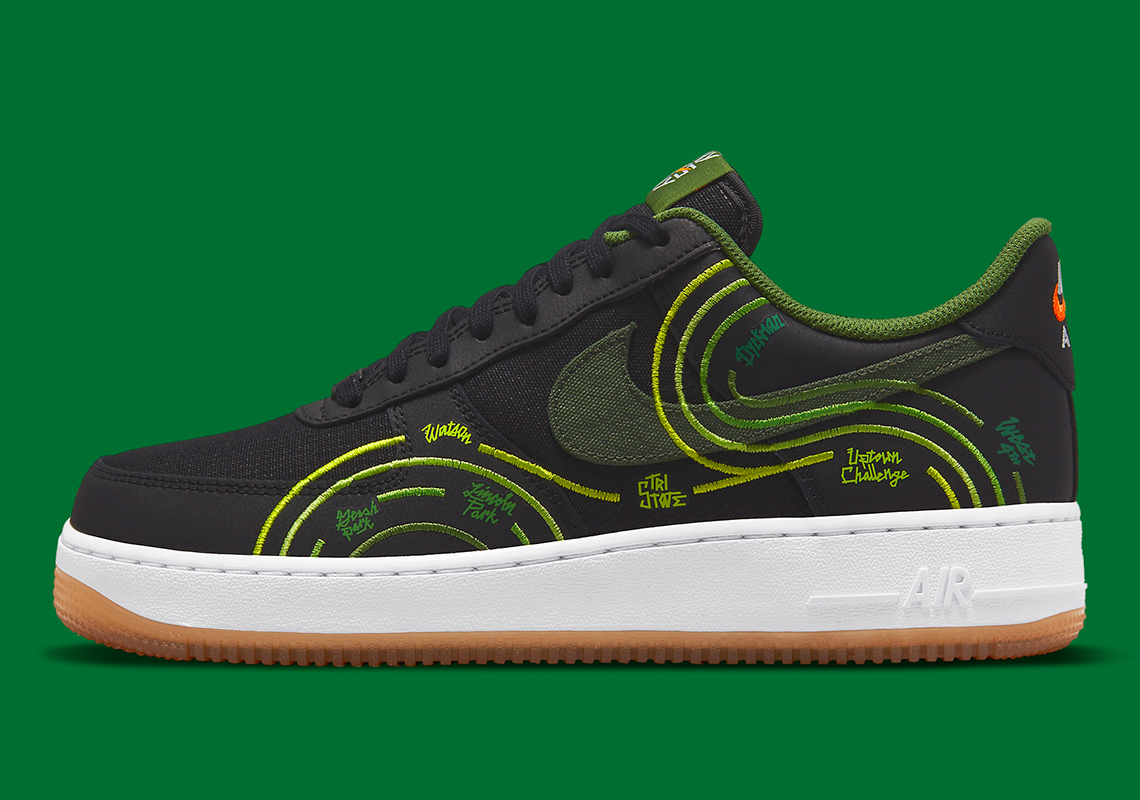 The Elegant Fusion of East and West: Unveiling the Nike Air Force 1 Low  “NAI-KE” with Forest Green Accents - Essential Homme