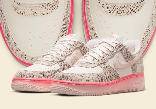 Nike Air Force 1 Low “Snakeskin” Blends Sail And Pink Nebula