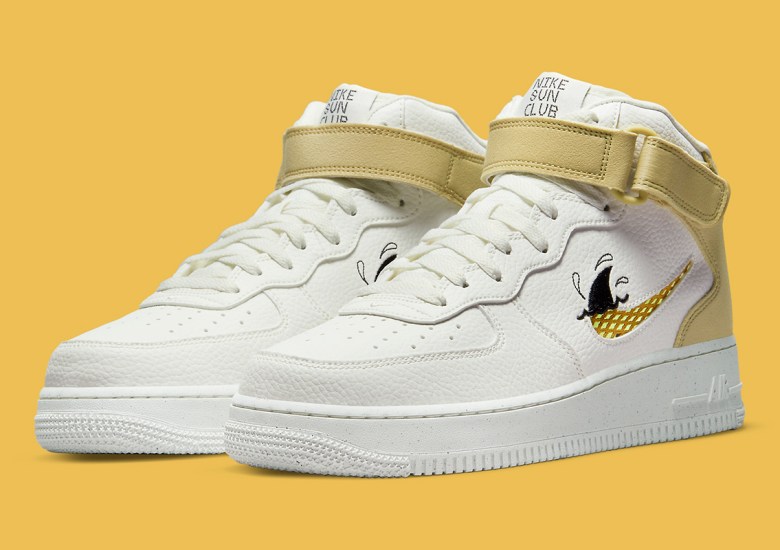 BUY Nike Air Force 1 Mid Athletic Club White Yellow