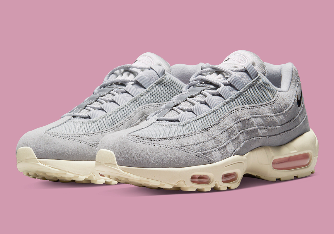 Nike Air Max 95 "Grey Fog" Blended With Coconut Milk And Pink Foam