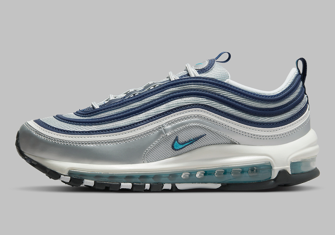 Air max 97 store silver and blue