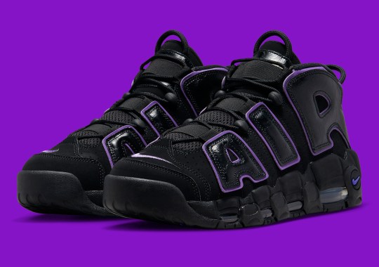 The Nike Air More Uptempo Appears In A “Black/Purple” Colorway
