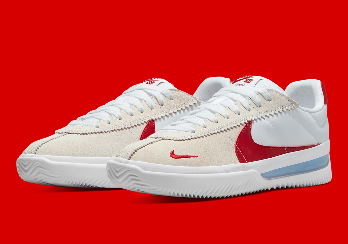 white nike red stripe