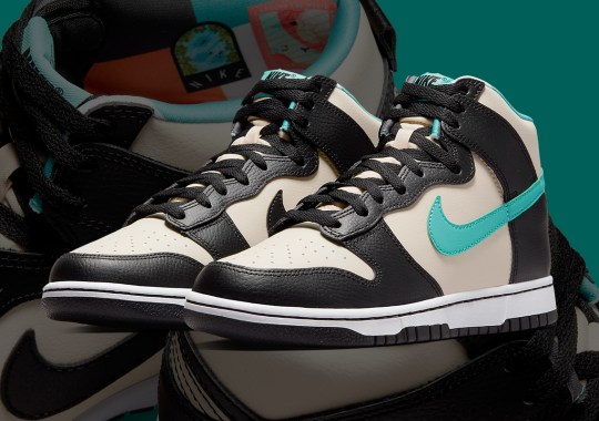 Painted Basketball Courts Decorate The Nike Dunk High EMB