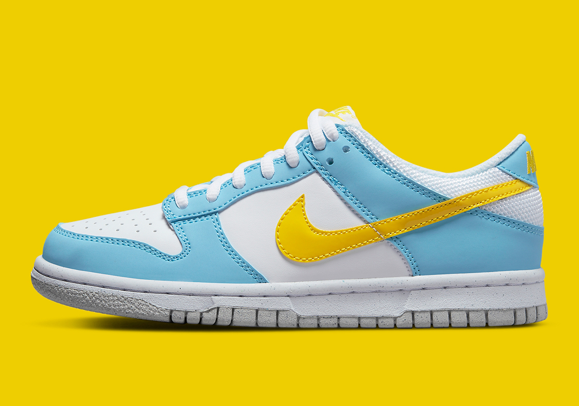nike dunk low gs next nature blue yellow dx3382 400 6