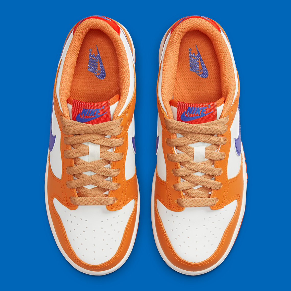 nike dunk low blue and orange