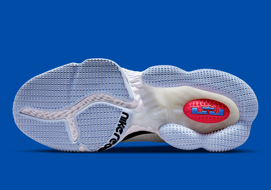 Nike Lebron 19 Low White Black Medium Blue Siren Red Dh1270 100 7