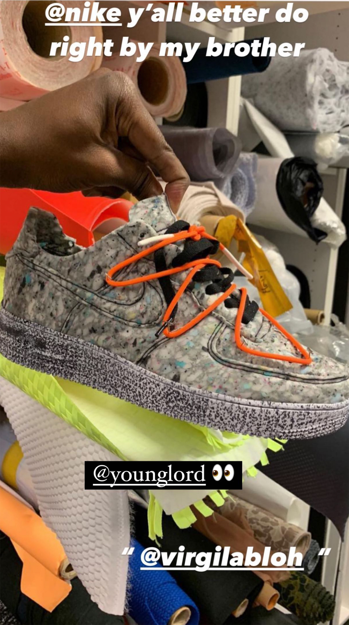 off white nike Soon dunk low recycled foam sample