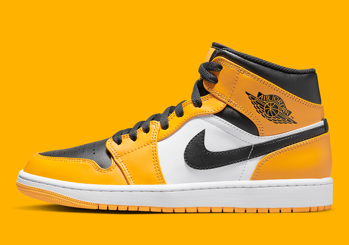 Air Jordan 1 Mid Yellow Black White 