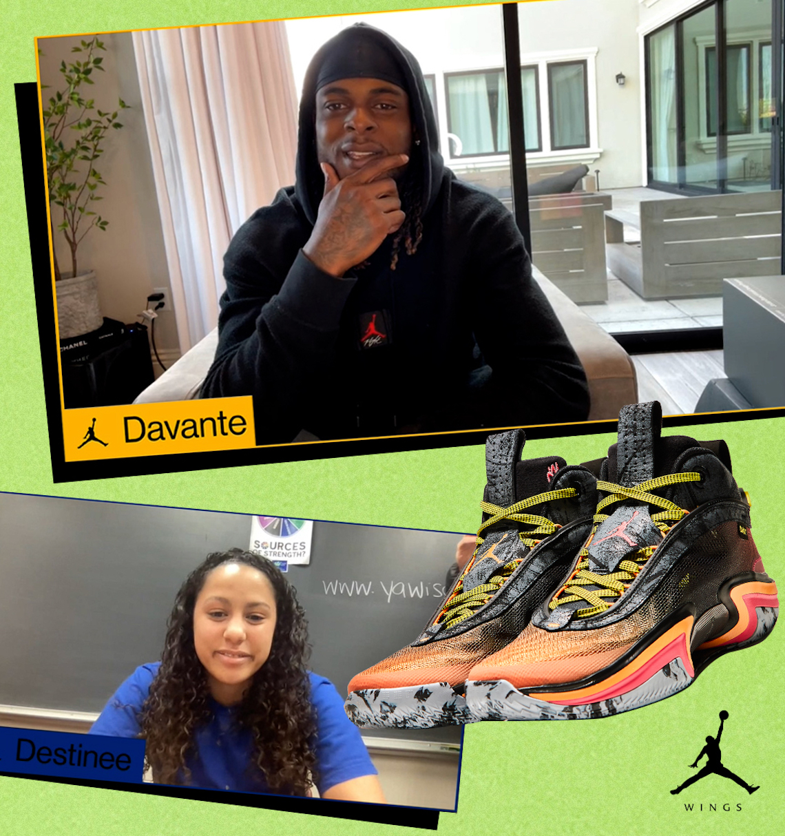 Davante Adams Air Jordan 5 3Lab5 Black Infrared from Futp60 2