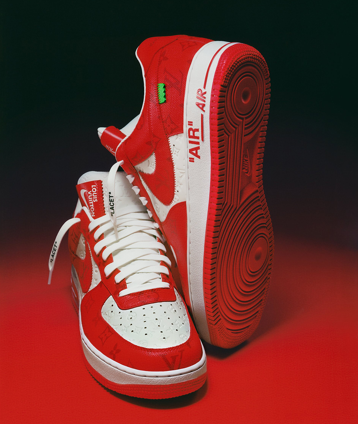 red louis vuitton nike shoes
