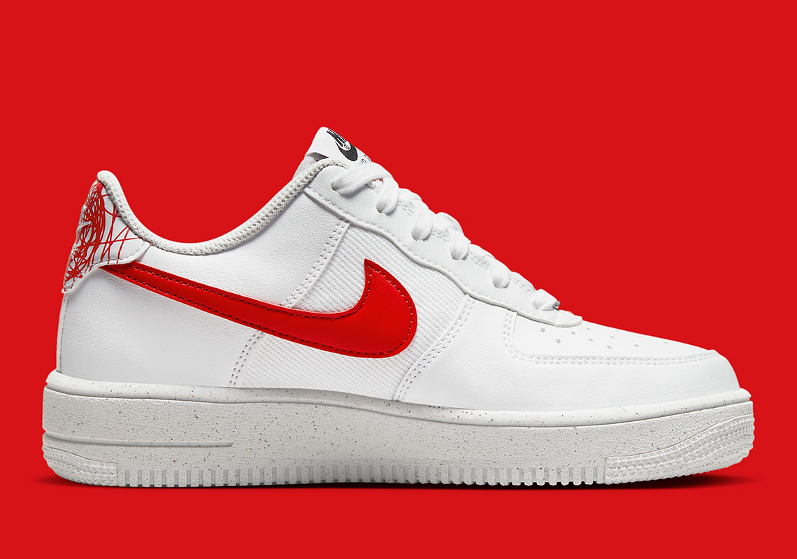 White nike shop with red swoosh