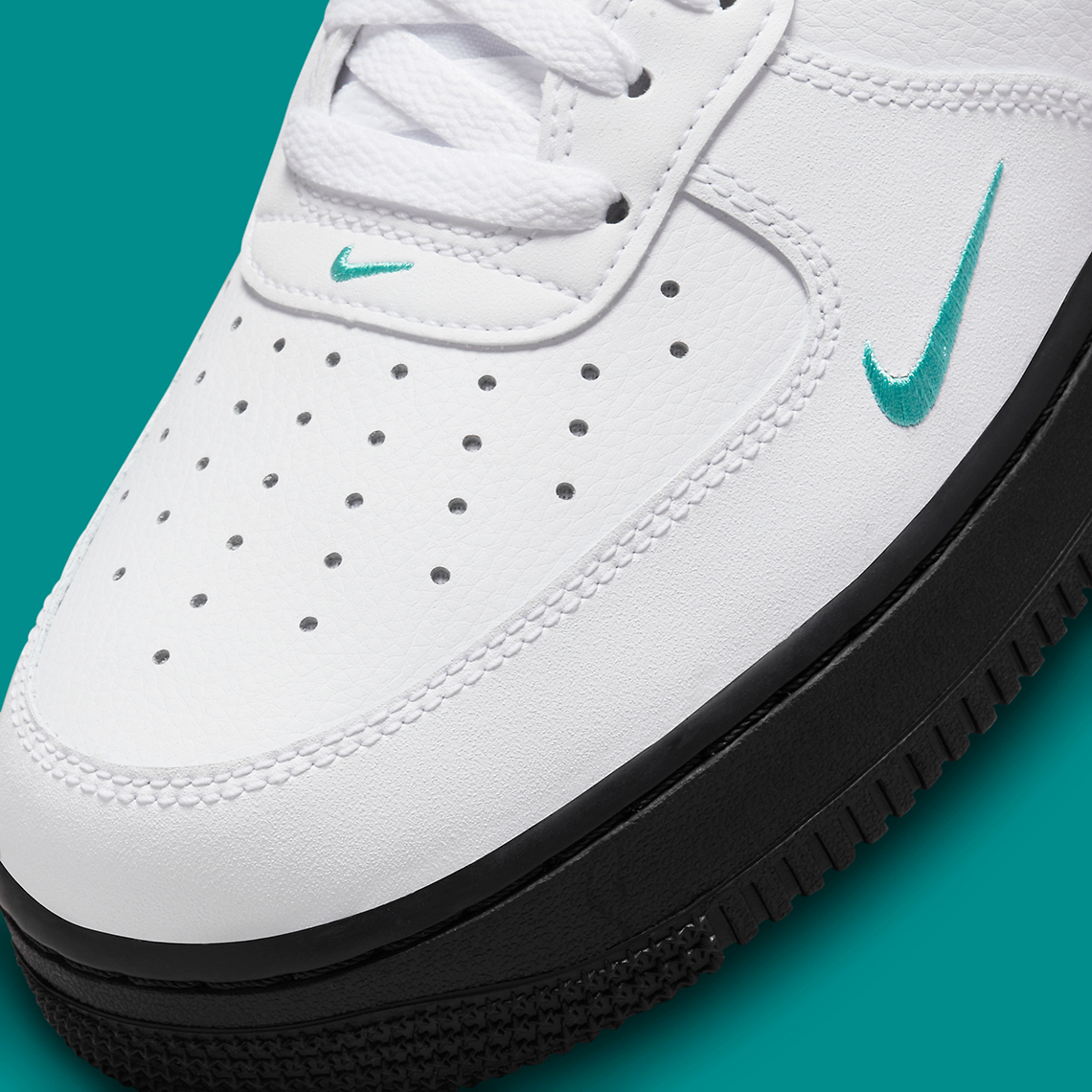 black and teal air force 1