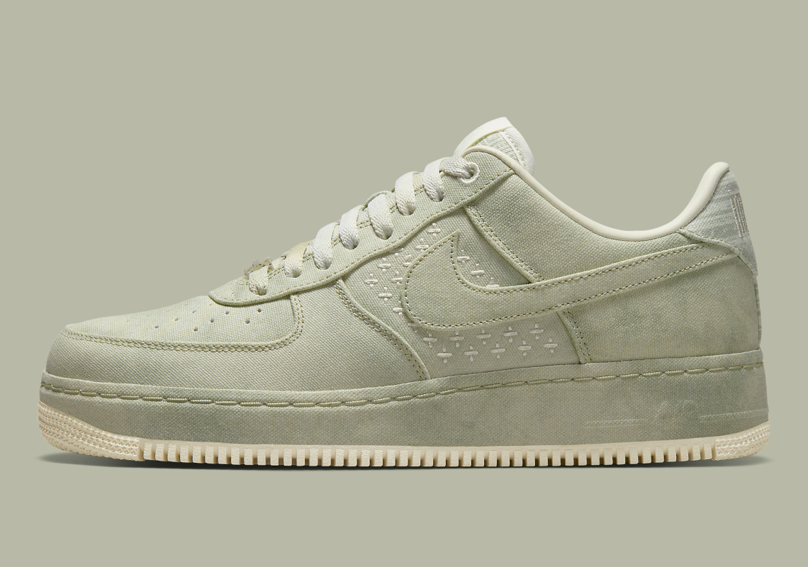 Nike air force 1 olive clearance canvas