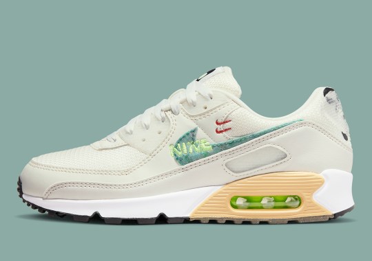 This Nike Air Max 90 Features Transparent Heel Tabs And Various Graphic Hits