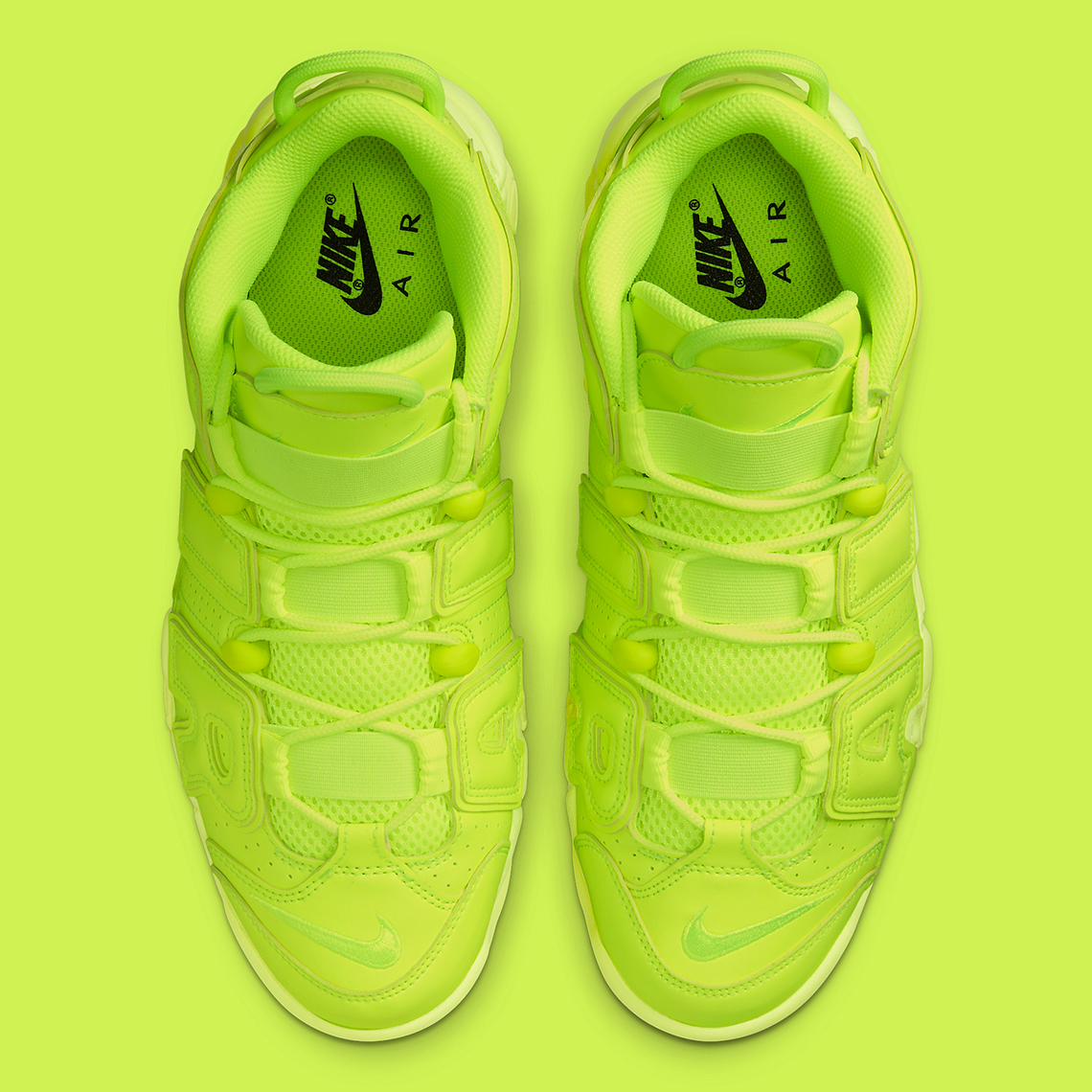 Nike Air More lime green uptempos Uptempo Volt DX1790-700 | SneakerNews.com